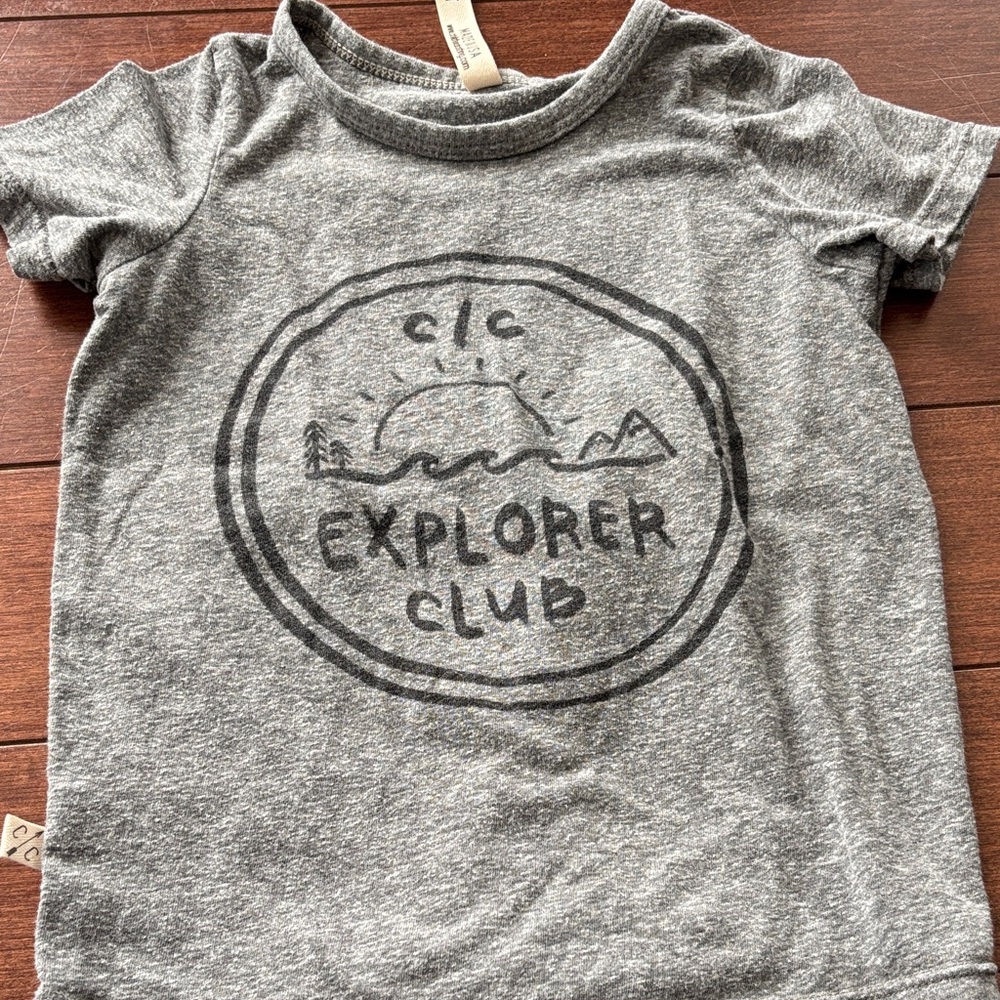 Childhoods Explorer Club Kids' Gray Graphic Tee